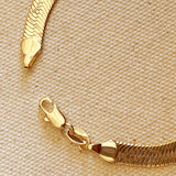 GoldFi 18k Gold Filled 6mm Herringbone Bracelet