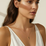 Black CZ Spear Necklace