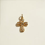 Cross Pendant With 4 Cubic Zirconia Stones