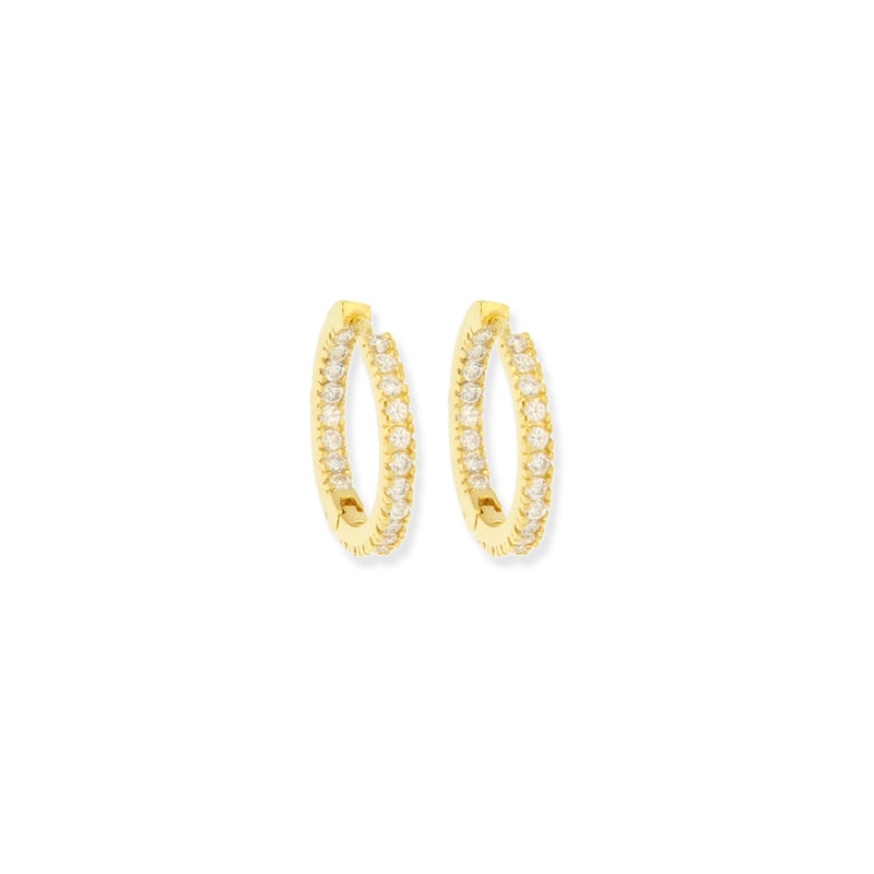In/Out CZ GOLD Hoop Medium