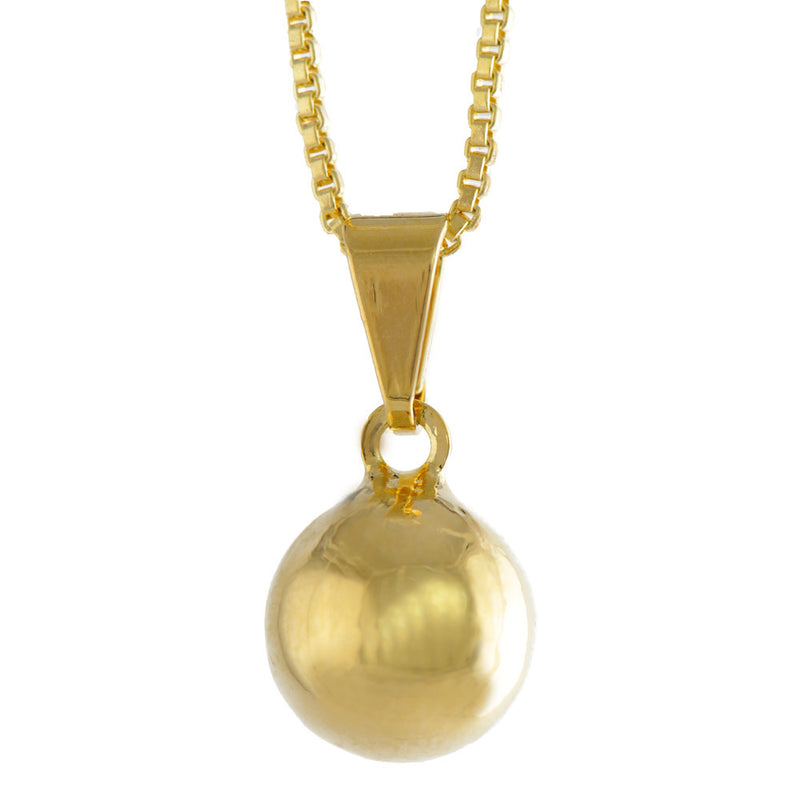 Gold Ball Pendant Necklace