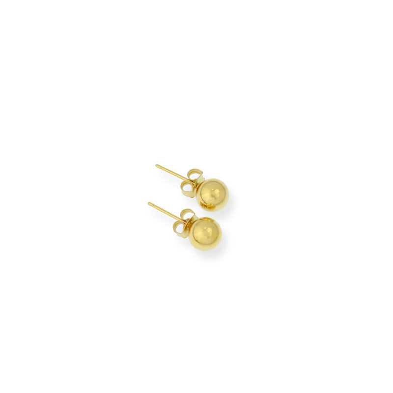 Gold Layered Ball Earrings 5mm