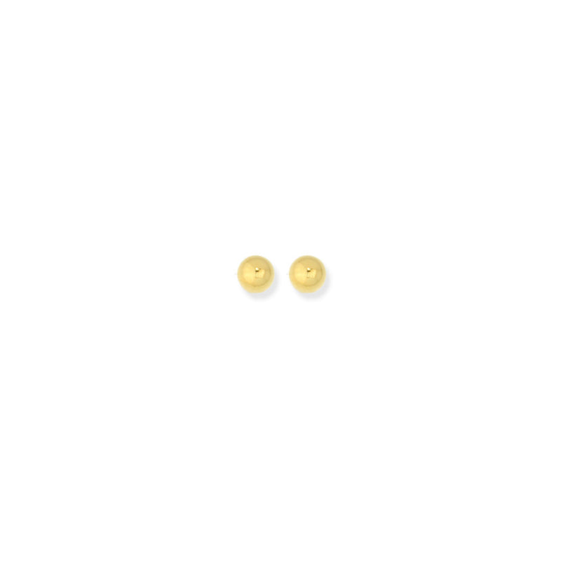 White GL Ball Earrings 4mm
