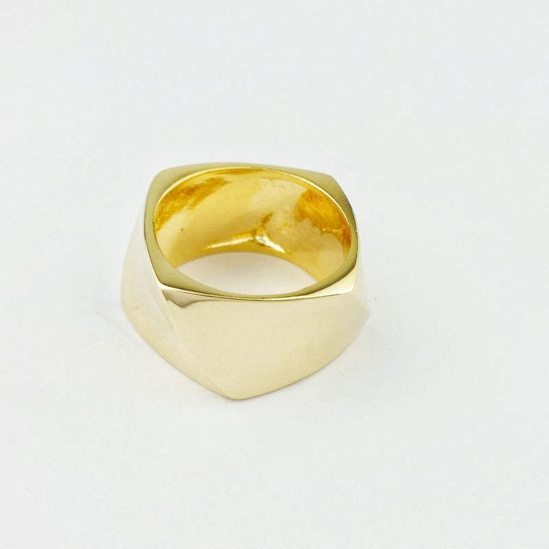 18KGL TWISTED SQUARE RING