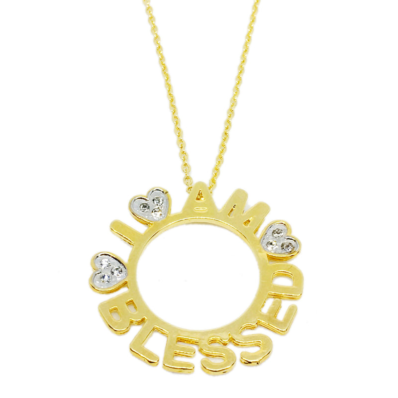 18kgl I AM BLESSED NECKLACE