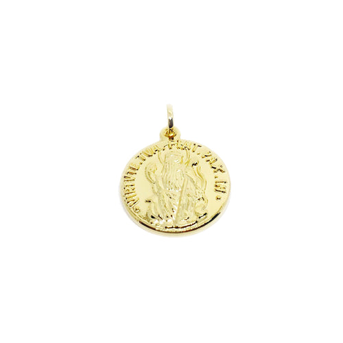 18K GL PAX  double sided Coin Pendant