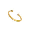 18k Gold Layer CZ Dots Open Ring