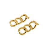 Chic Capri Chain Earrings in 18K Gold Overlay