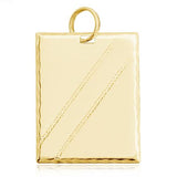 Thin Unisex Tag Plate Pendant