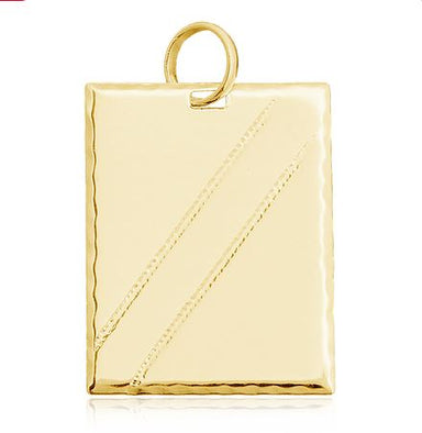 Thin Unisex Tag Plate Pendant