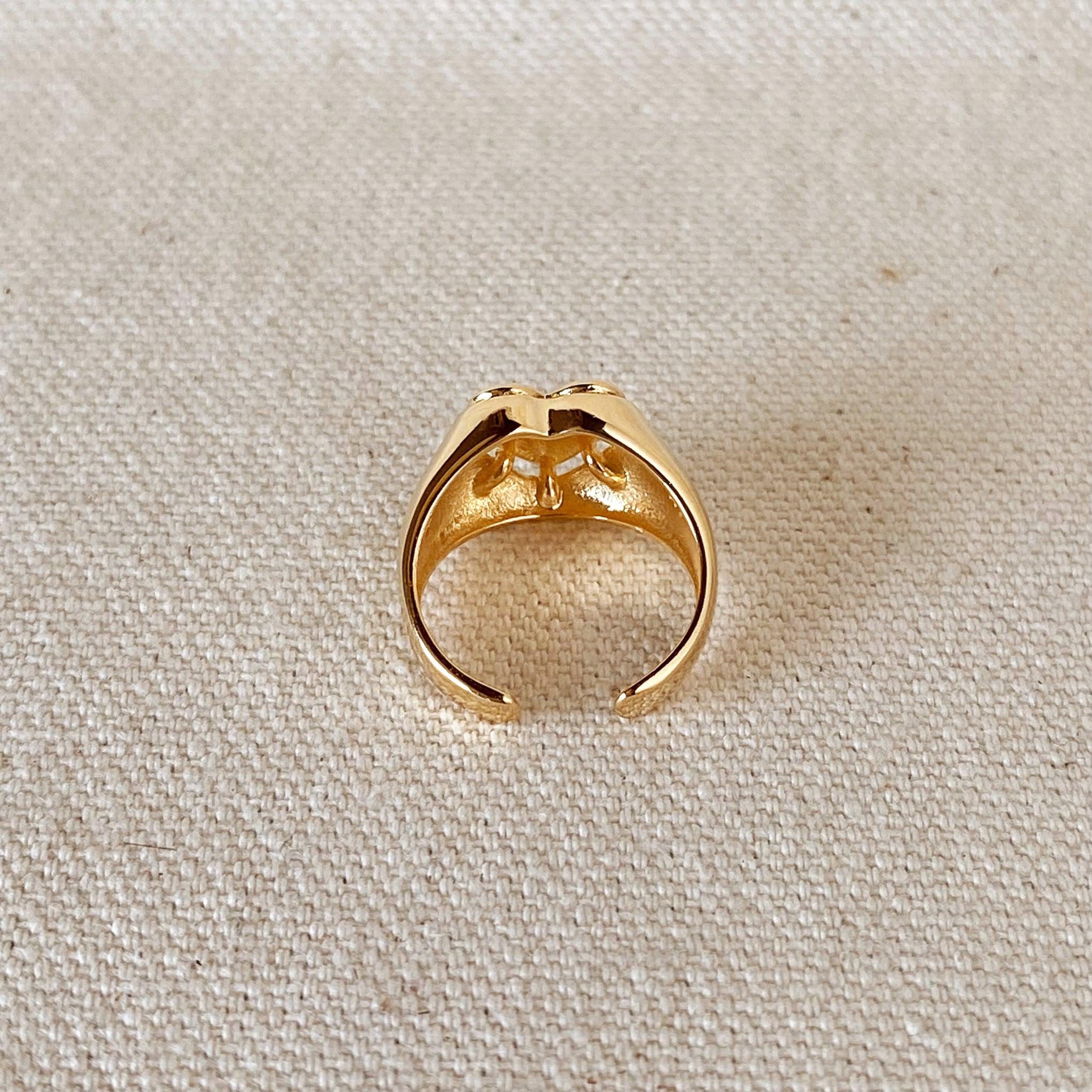 GoldFi 18k Gold Filled Pillow Heart Ring