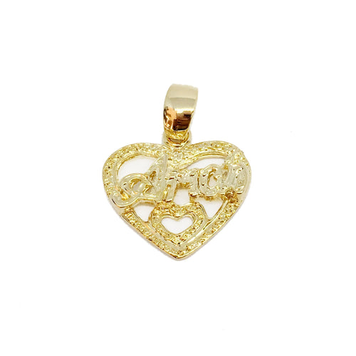 18k GL "Amor" Heart Pendant - Donna Italiana ®