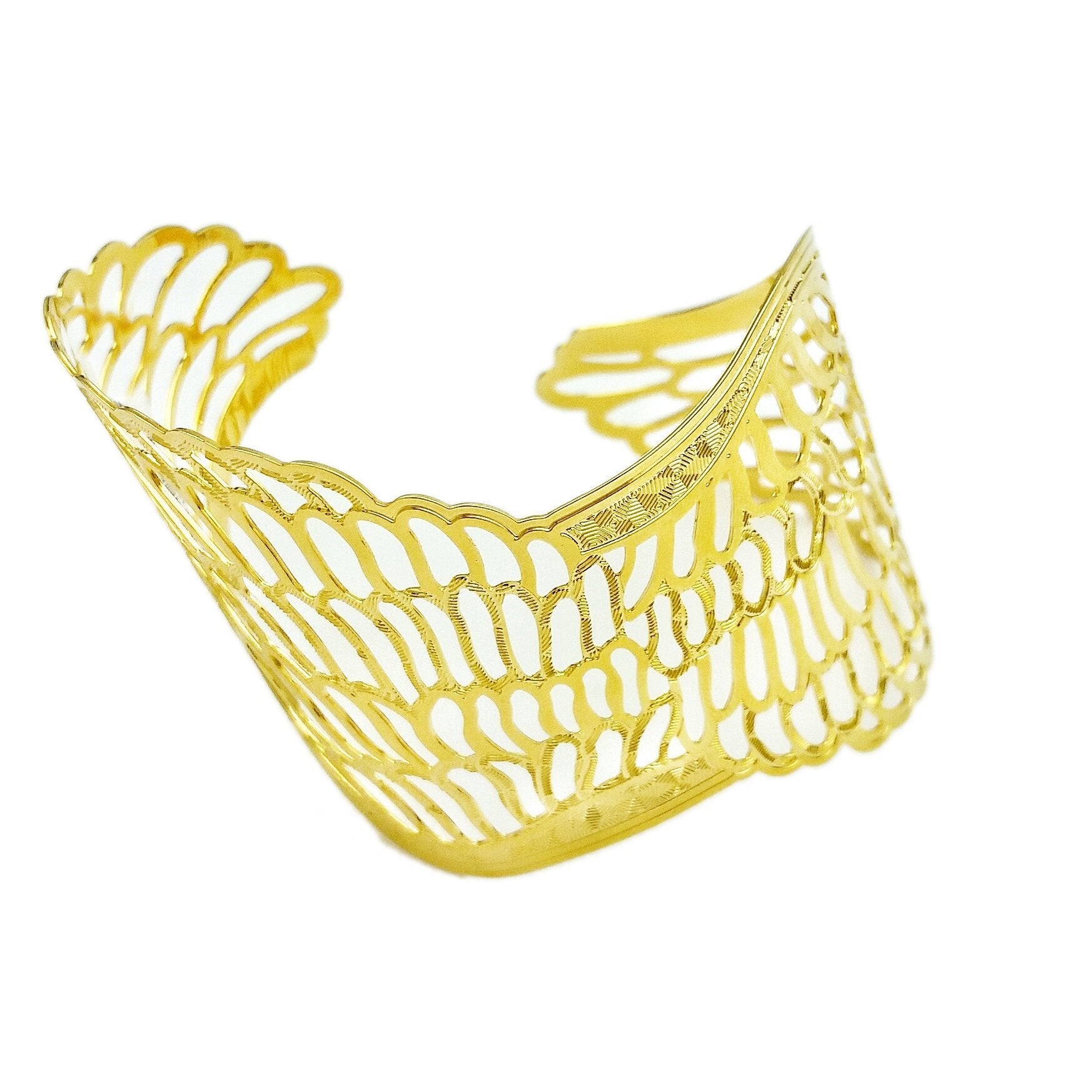 18k GL Angel Wings Cuff - Donna Italiana ®