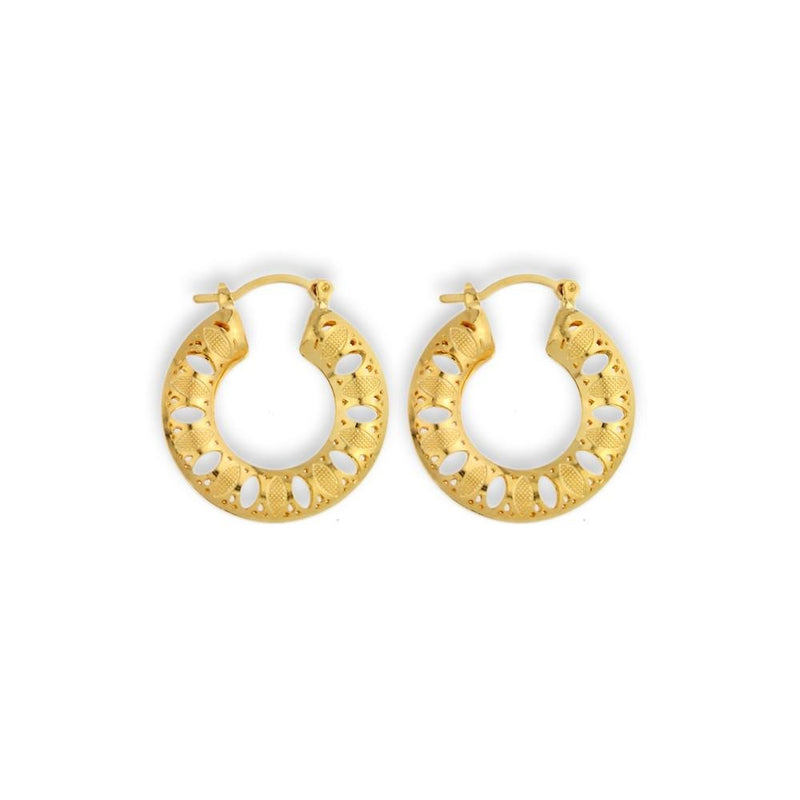 18k GL Bohemian Hoop Earrings - Donna Italiana ®