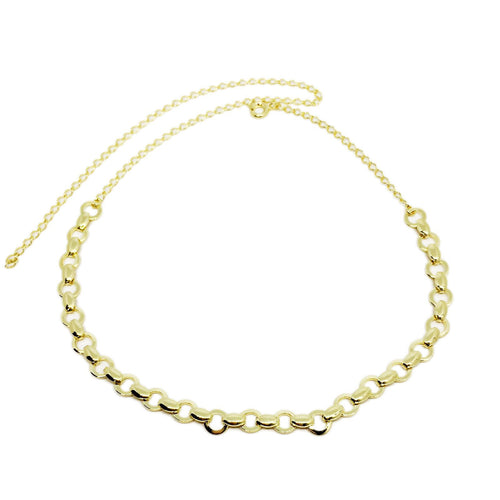 18k GL Circles Choker Necklace - Donna Italiana ®