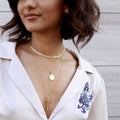 18k GL Circles Choker Necklace - Donna Italiana ®