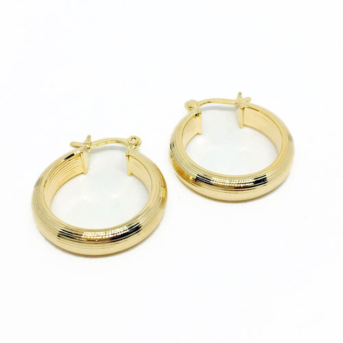 18k GL Classic Hoop Earrings - Donna Italiana ®