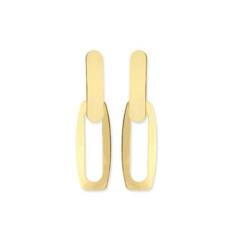 18k GL Dangling O Form Earring - Donna Italiana ®