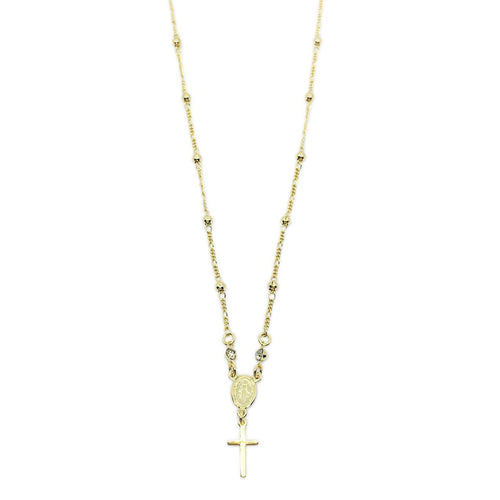 18k GL Delicate Rosary Necklace - Donna Italiana ®