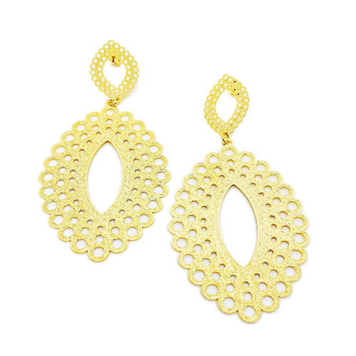 18K GL Ellipse Firenze Earrings - Donna Italiana ®