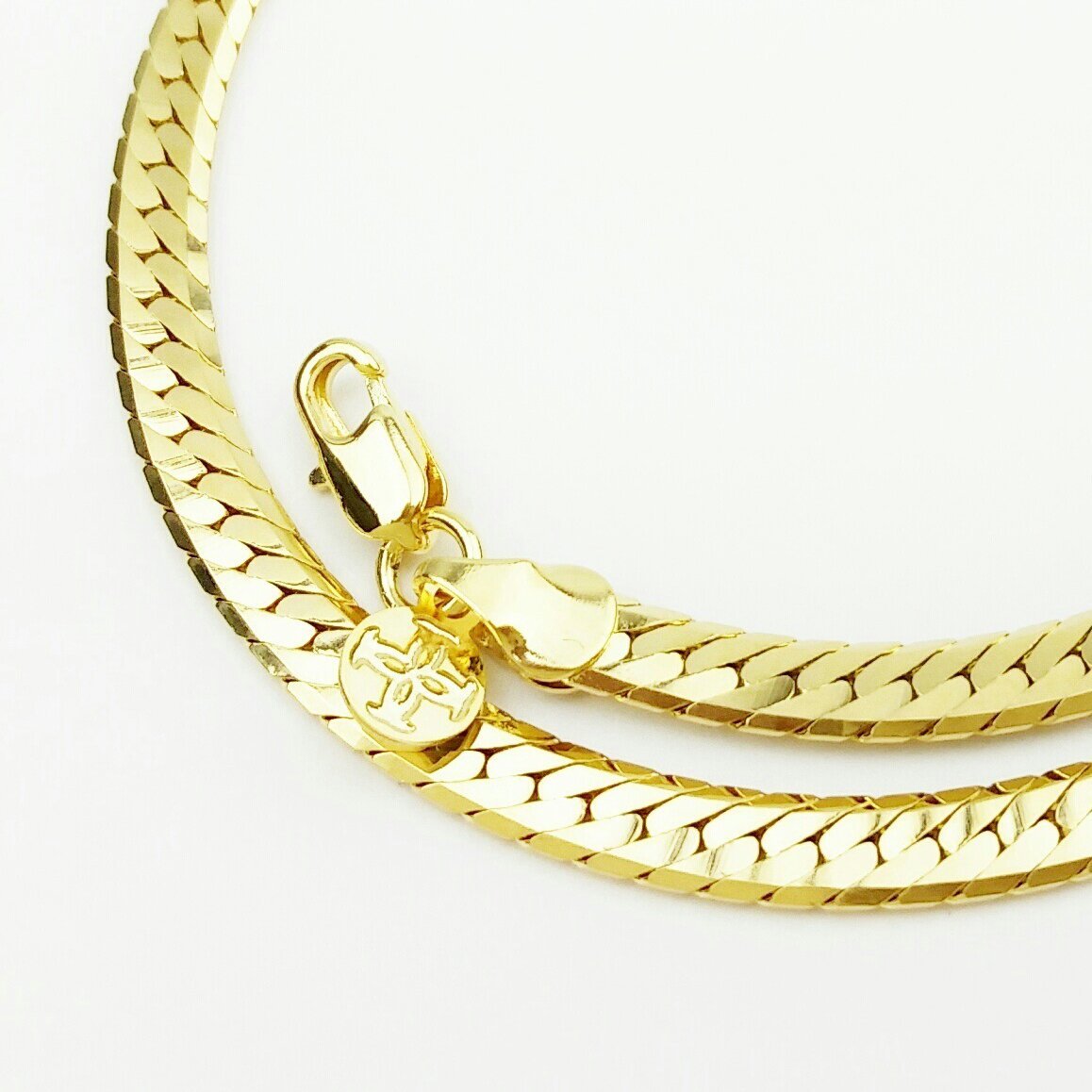 18k GL Flat Diamond Cut Chain - Donna Italiana ®