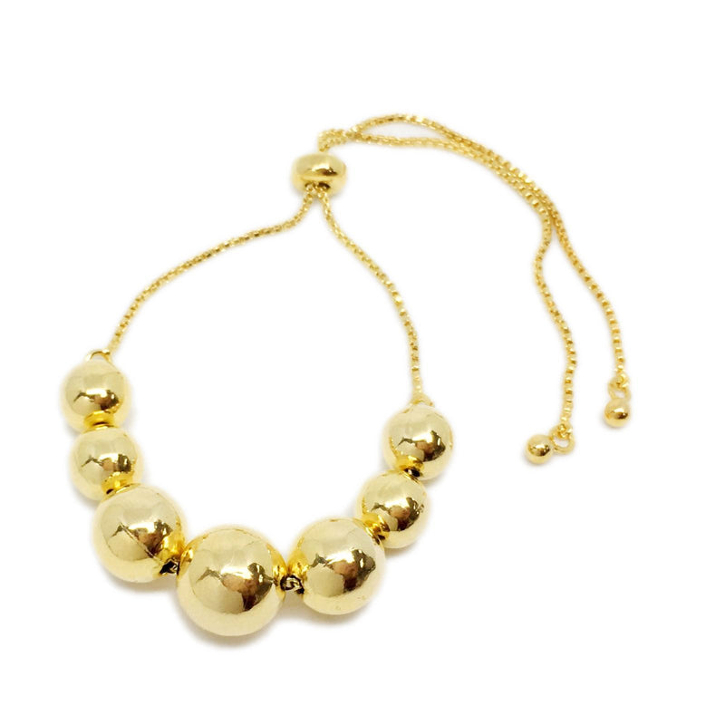 18k GL Golden Beads Bracelet - Donna Italiana ®