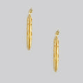 18k GL Hollowed Hoop Earrings - Donna Italiana ®