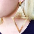 18k GL Inverted Triangles Earrings - Donna Italiana ®