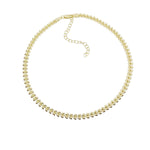 18K GL Leaf Chain Choker - Donna Italiana ®