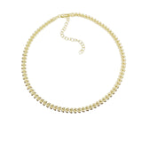 18K GL Leaf Chain Choker - Donna Italiana ®