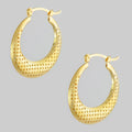 18k GL Mesh Hoop Earrings - Donna Italiana ®