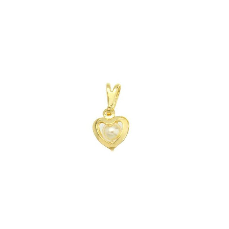18k GL Pearl Heart Pendant - Donna Italiana ®