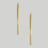 18k GL Polished Round Hoop - Donna Italiana ®