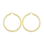 18k GL Polished Round Hoop - Donna Italiana ®