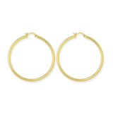 18k GL Polished Round Hoop - Donna Italiana ®