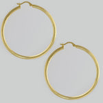 18k GL Polished Round Hoop - Donna Italiana ®
