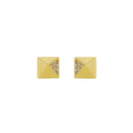 18k GL Pyramid CZ Stud - Donna Italiana ®