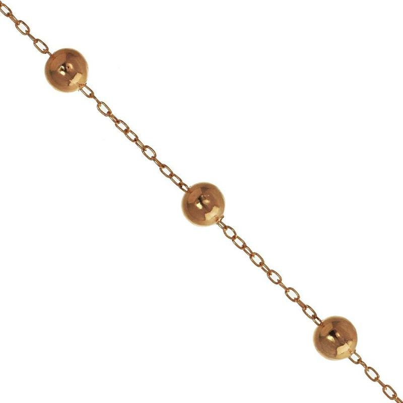 18k GL Rosé Gold Ball Bracelet - Donna Italiana ®