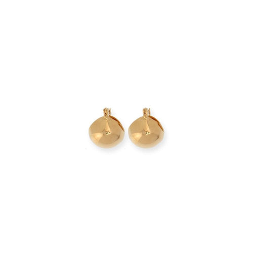 18k GL Rose Gold Barrel Hoop Earrings - Donna Italiana ®