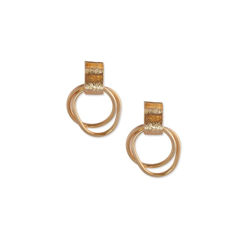 18K GL Rose Gold Double Hoop Earrings - Donna Italiana ®