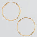 18K GL Rose Hoop Earring 40mm - Donna Italiana ®