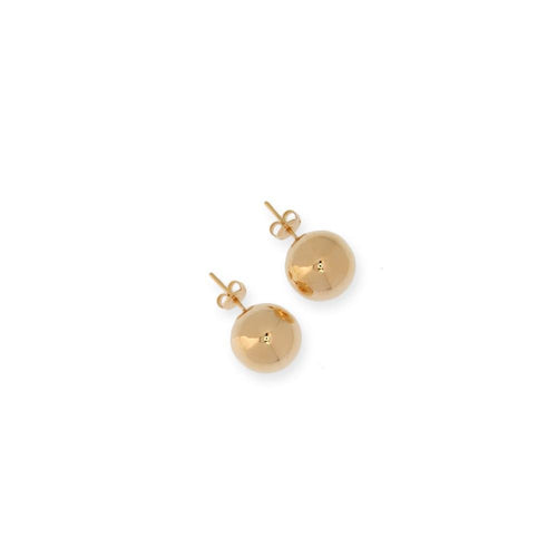18K GL Rose Stud Ball Earrings - Donna Italiana ®