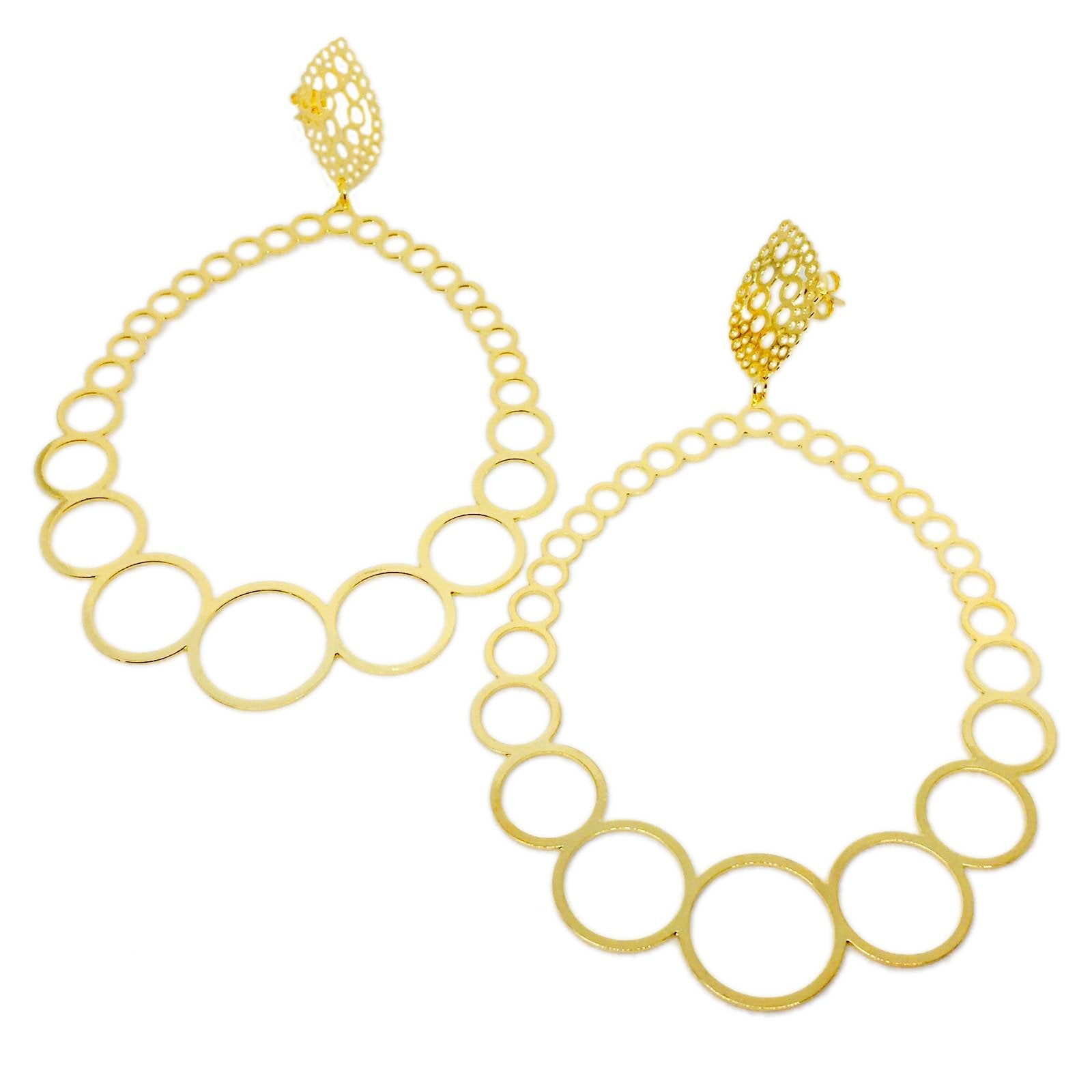 18K GL Round and around Earrings - Donna Italiana ®