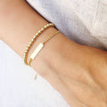 18k GL Simple Bar Bracelet - Donna Italiana ®