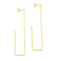 18k GL Skinny Long Drop Earrings - Donna Italiana ®
