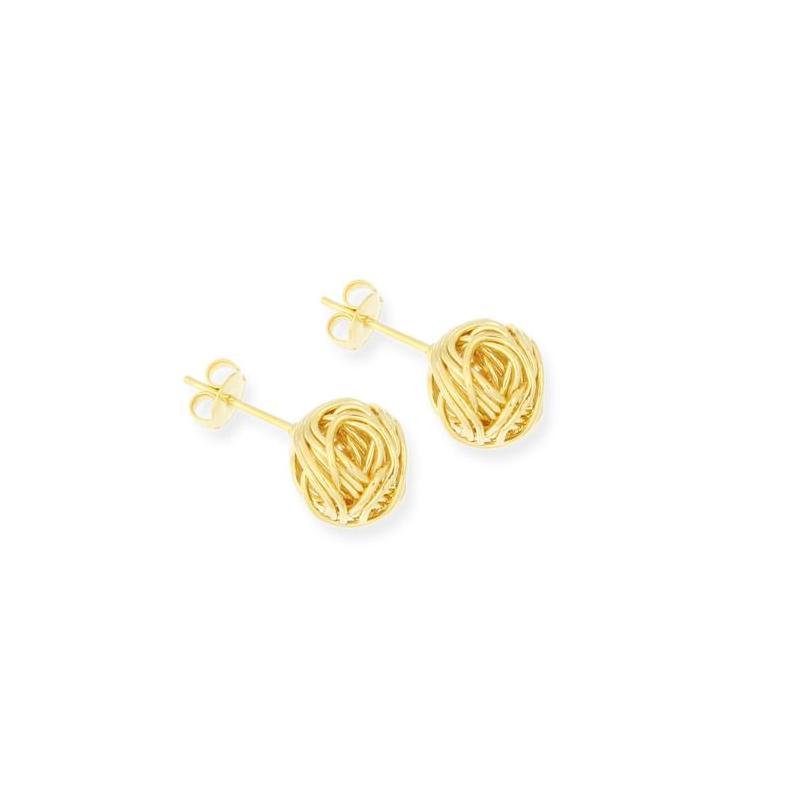 18k GL Tangled Ball Earrings - Donna Italiana ®