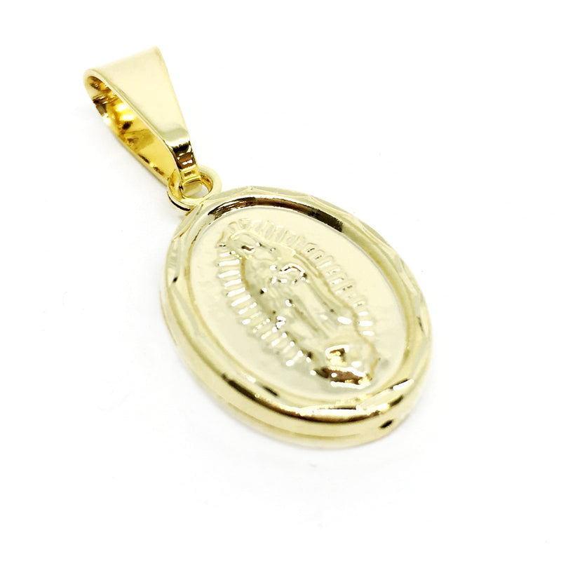 18k GL Thick Lady Guadalupe Medal - Donna Italiana ®