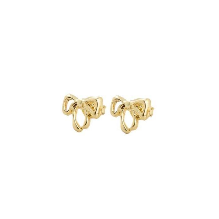 18k GL Tiny Bow Earrings - Donna Italiana ®