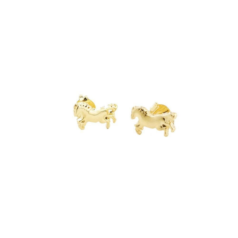 18k GL Tiny Pony Earrings - Donna Italiana ®