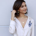 18k GL Triple Circles Earrings - Donna Italiana ®